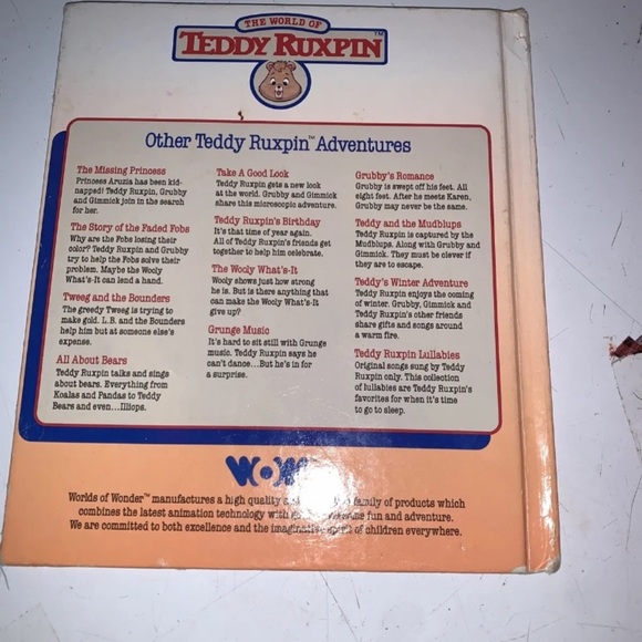 1980s Teddy RuxPin Hardcover Storybook “Grubby’s Romance” - Picture 2 of 3
